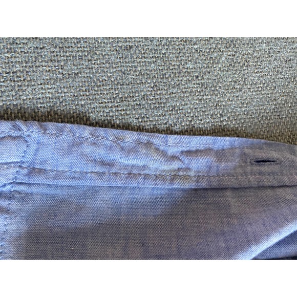 H&M button shirt Youth 14+ rounded collar long sleeves 3/4 roll up tab light - Picture 14 of 15